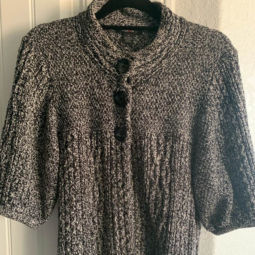 Sweater Jacket.  Black and White